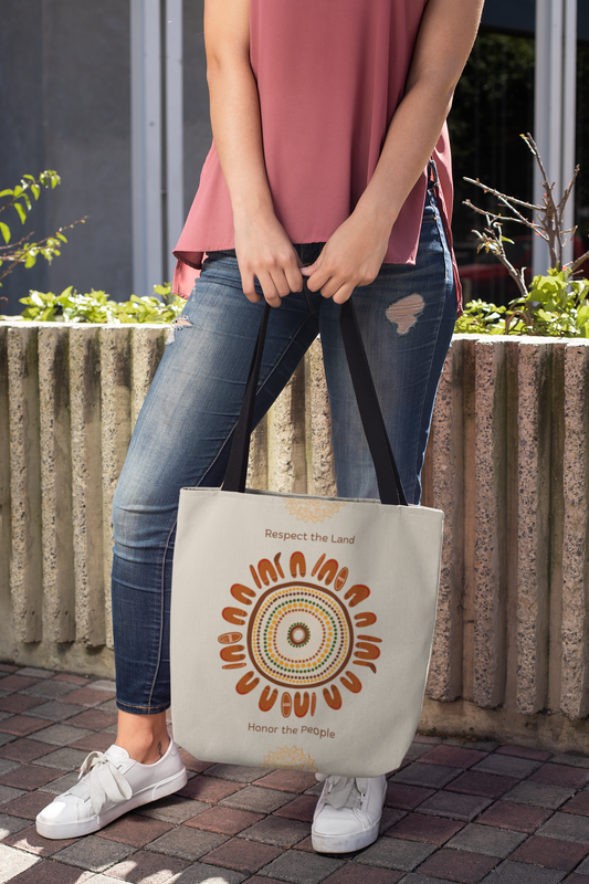 'Respect the Land, Honor the People' Design [Tote Bag]
